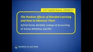 CILT Hybrid Event: The positive effects of blended learning, and how to measure them