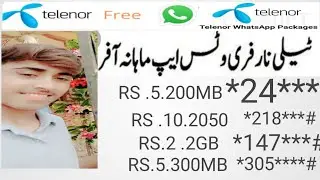 telenor internet and  whatsapp free packages  