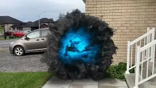 Vfx video editing: space portal