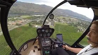 Helicopter Cockpit POV Flight: Return from Cherry Drying
