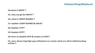 Virtual Interview :  Canada Based MNC Bangalore ( Interview Questions ) Network Engineer L2