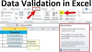 What is data validation in MS Excel ? learn with live example