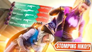 ASUNA *STOMPS* 100T HIKO IN VALORANT RANKED !?!