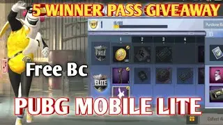 PUBG MOBILE LITE FREE BC || PUBG MOBILE LITE 5 WINNER PASS GIVEAWAY || WINNER PASS 32