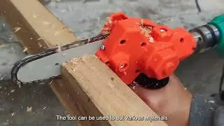 Portable Brushless Cordless Power Electric Mini Chain Saw Adapter Handheld for Wood Cutting