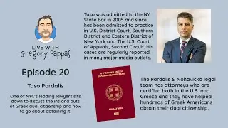 Live With Gregory Pappas (Ep. 20) Featuring Lawyer Taso Pardalis
