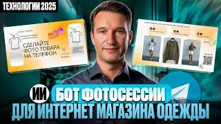 Чат бот виртуальной примерочной одежды. Инфографика карточки товара с помощью нейросети.  2025 год