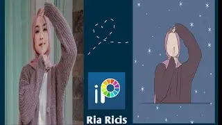 Cara membuat ilustrasi kartun Ria ricis di ibis paint x