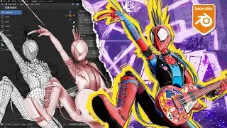 I made Spider-Punk in Blender