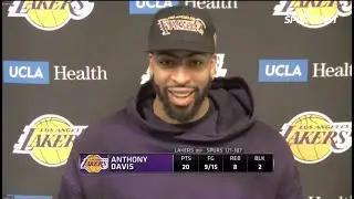 Anthony Davis gets asked "what did you get LeBron for his birthday?"