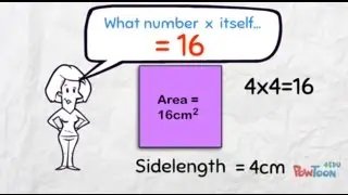 Square Numbers for Beginners, How to Find the Sidelength of a Square When You Know its Area