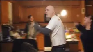 Lunatic dad yelling out loud