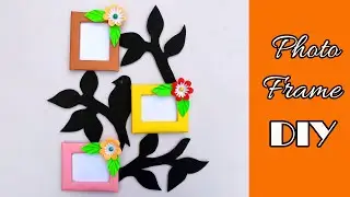 How to make a Unique Photo Frame at home / Best photo frame out of waste cardboard #1