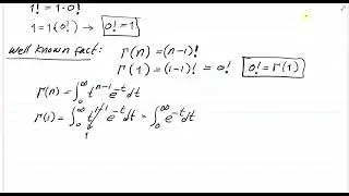 Prove 0! =1 (Using the Gamma Function)