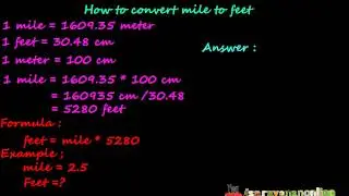 length and distance converter mile to feet