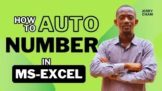 How Auto Number  rows  in  Ms-Excel- for beginners