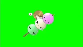 ✔️GREEN SCREEN EFFECTS: anime girl Hanami Dango