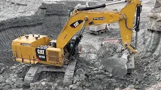 Caterpillar 6015B Excavator Loading Mercedes & MAN Trucks - Sotiriadis Mining Works