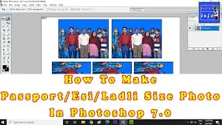 how to make passport/ladli/esi size photo in photoshop 7.0 l passport size photo kaise banae hindi m