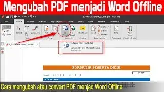 Cara Convert PDF ke Word Offline