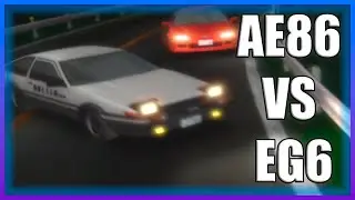 INITIAL D - AE86 VS EG6 [HIGH QUALITY]