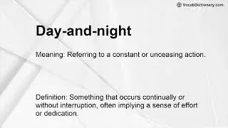 Day-and-night Meaning