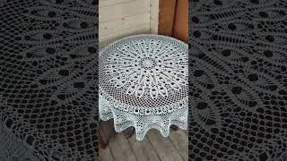 Скатерть круглая вязаная крючком