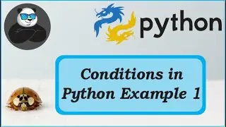 Conditions in Python Example 1 | Python Beginners Course Series in Hindi |the code panda |Conditions