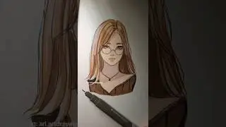 drawing a cute girl #boceto #drawing #art #drawsketch #arte #sketch #markers #shorts