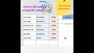 Sum of specific values in excel #excel #howto #how #excelshortsvideo #shorts #short #shortsvideo