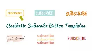 FREE AESTHETIC SUBSCRIBE BUTTON TEMPLATES WITH GREEN SCREEN✨ | Cristie Della ✨