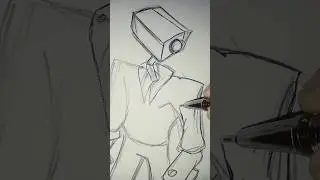 как нарисовать Камера-мена Ремонтника