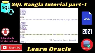 SQL bangla tutorial Bangla part-1 Learn Oracle 2021