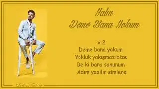 Yalın - Deme Bana Yokum / Şarkı Sözleri (Lyrics)