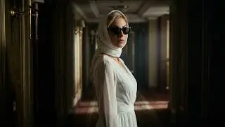 hitwoman with white chiffon dress 72845