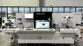 [2024 New Design] Roll to Roll Laser Label Die Cutting Machine LC350 - Golden Laser