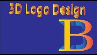 3D Logo Design ofText B in Illustrator in Urdu / Hindi