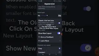 How to get the old Discord layout Back on mobile