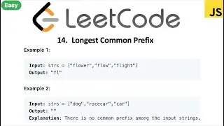 LeetCode 14 LeetCode Longest Common Prefix in javascript