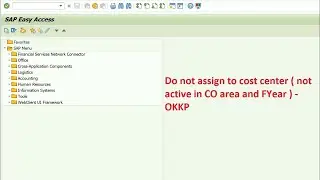 Fix error Do not assign to cost center  ( not active in CO area and FYear )  in SAP MM - SAP CO