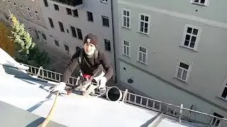 Австрия как мы красили крышу