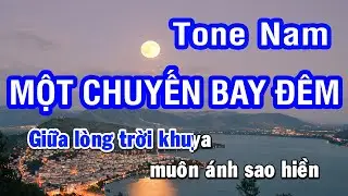 Karaoke Một Chuyến Bay Đêm Tone Nam | Nhan KTV