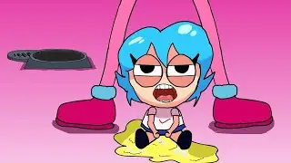 Pow Sky meets Mommy Long Legs(Animation meme). Someone freaked out in fear