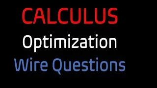 Calculus - Optimization - Wire Question
