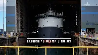 Launching the CSOV Olympic Notos at Ulstein Verft