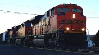 BNSF 9216 East with CP 8014 on coal empty at Thorp, WA!