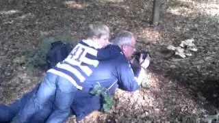 Met opa paddestoelen fotograferen.