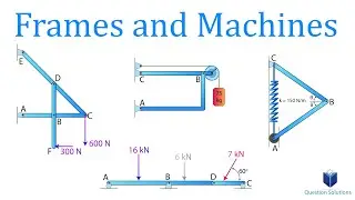 Frames and Machines | Mechanics Statics | (Solved Examples Step by Step)