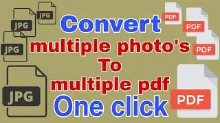 Convert image in pdf files one click | image to pdf | split pdf | Convert multiple image in pdf
