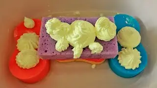 ASMR Lemon Soap Cream Sponge Squeezing 🍋 Oddly Satisfying ASMR